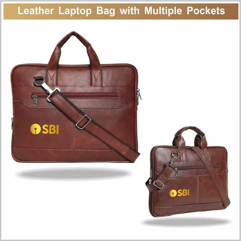 SBI Leather Bag | Customised Leather Bag